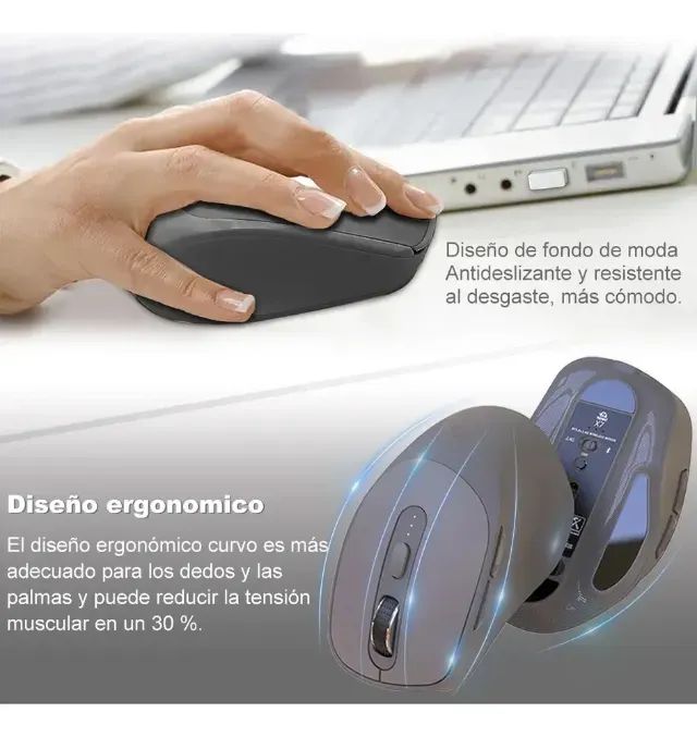Mouse Sem Fio Recarregável Bluetooth - Foto 2