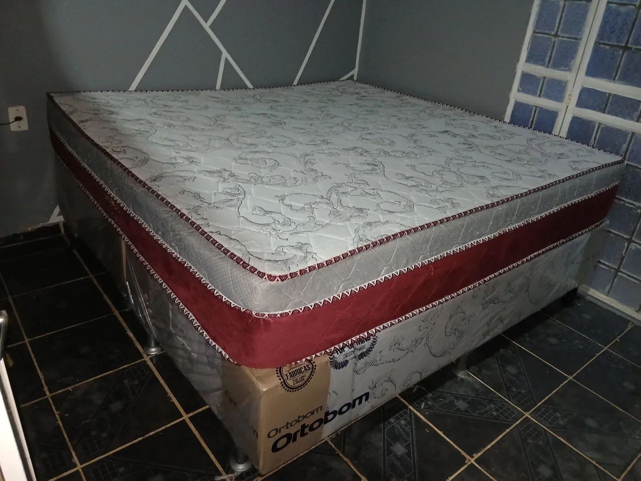 Cama Super King Duas Bases E Colchao De Molas Ensacadas Bem Alta Higienizada - Foto 2