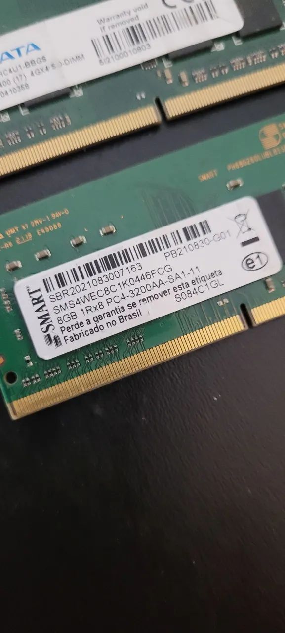 Memória ddr 8 gigas 