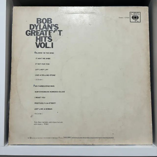 LP Vinil Bob Dylan - Greatest Hits Vol. I (Mídia e Capa VG+) - CDs