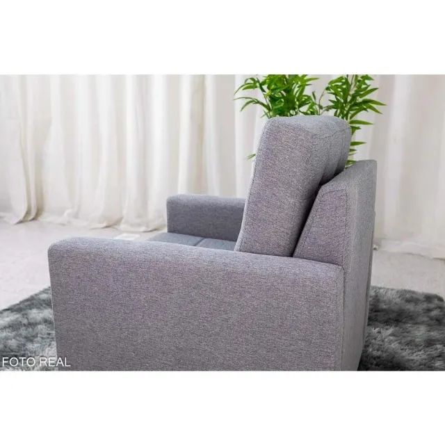 Poltrona Áustria Linho Cinza A59 - PARA SAIR HOJE - Foto 4