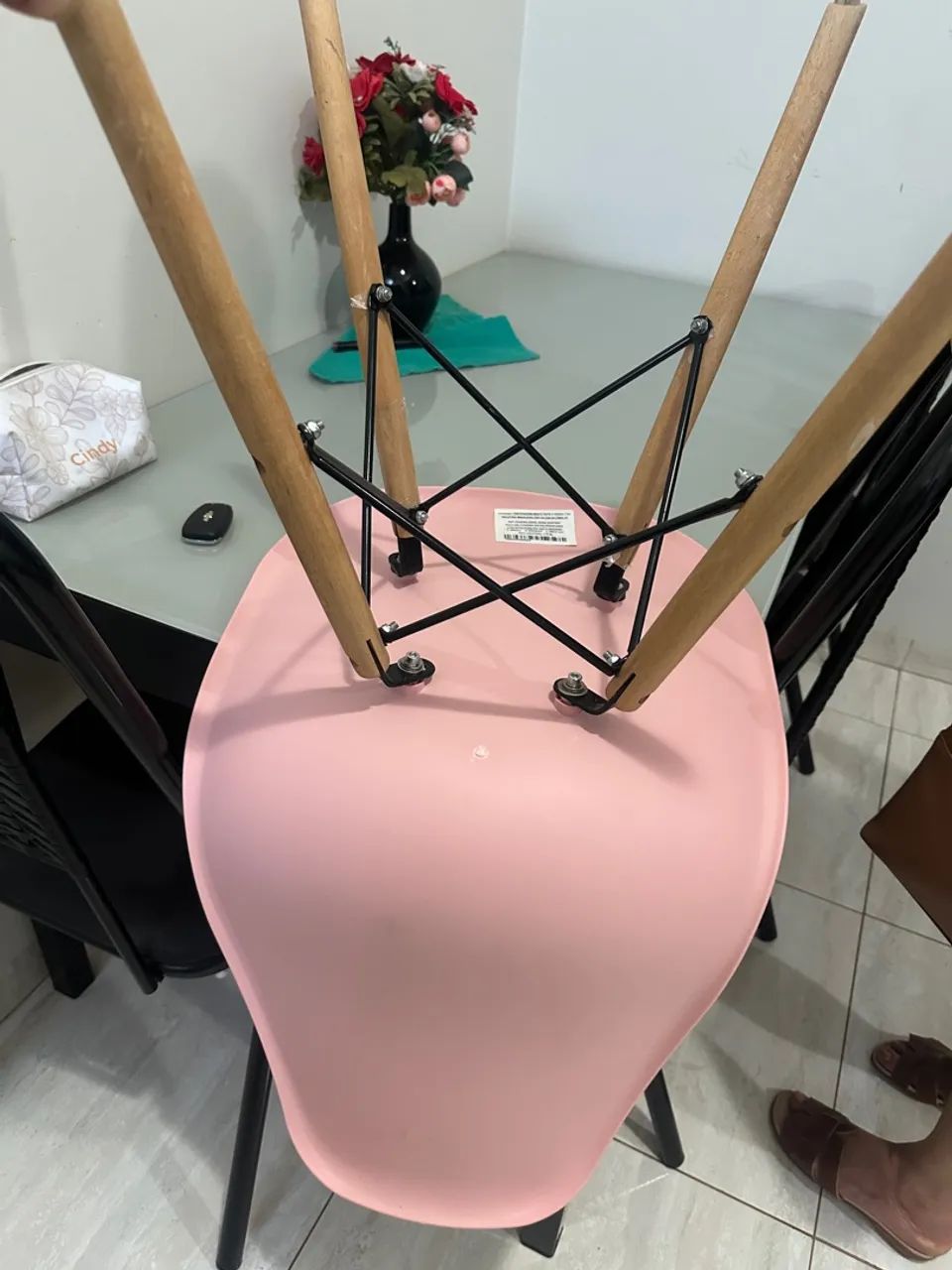 Cadeira Eiffel Rosa  - Foto 3