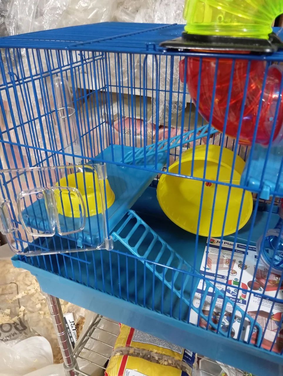 Gaiola com tubos e acessórios, para hamster ou Roedores  - Foto 5