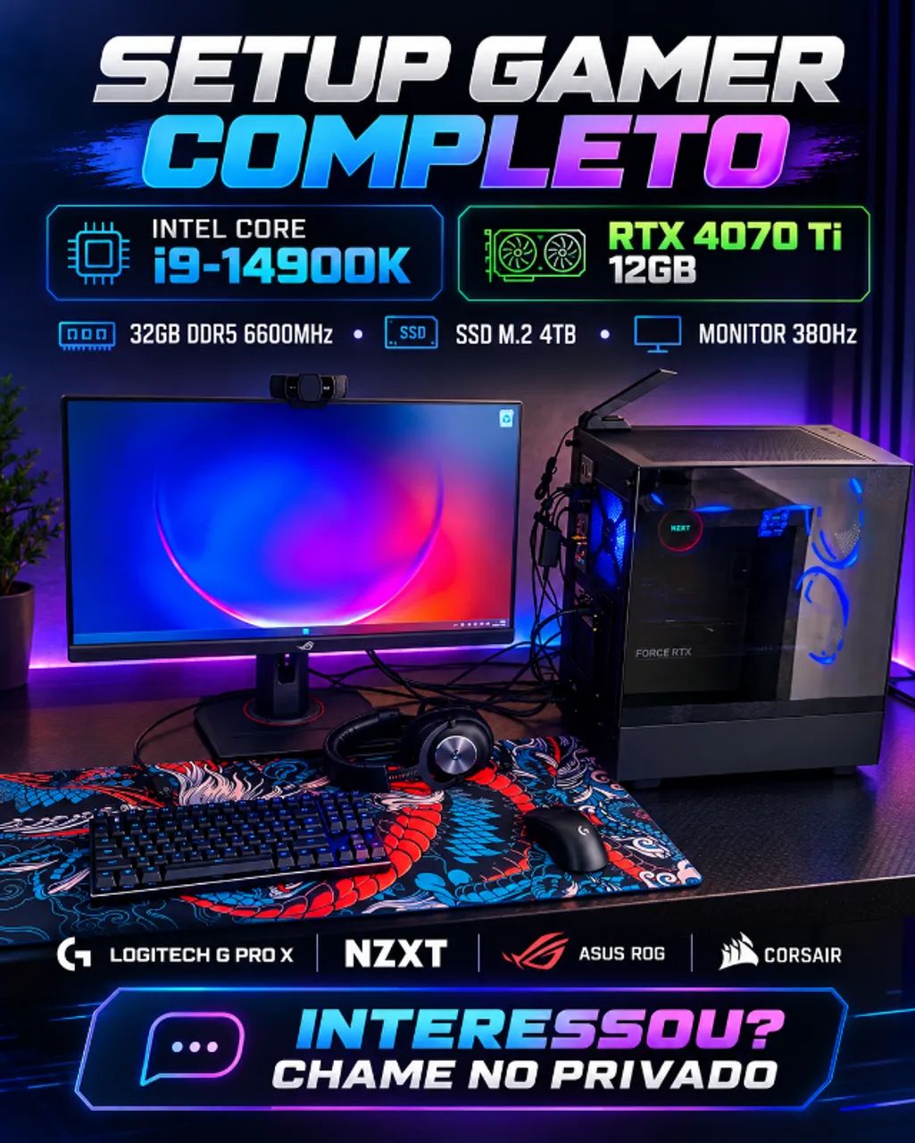 SETUP GAMER HIGH-END COMPLETO