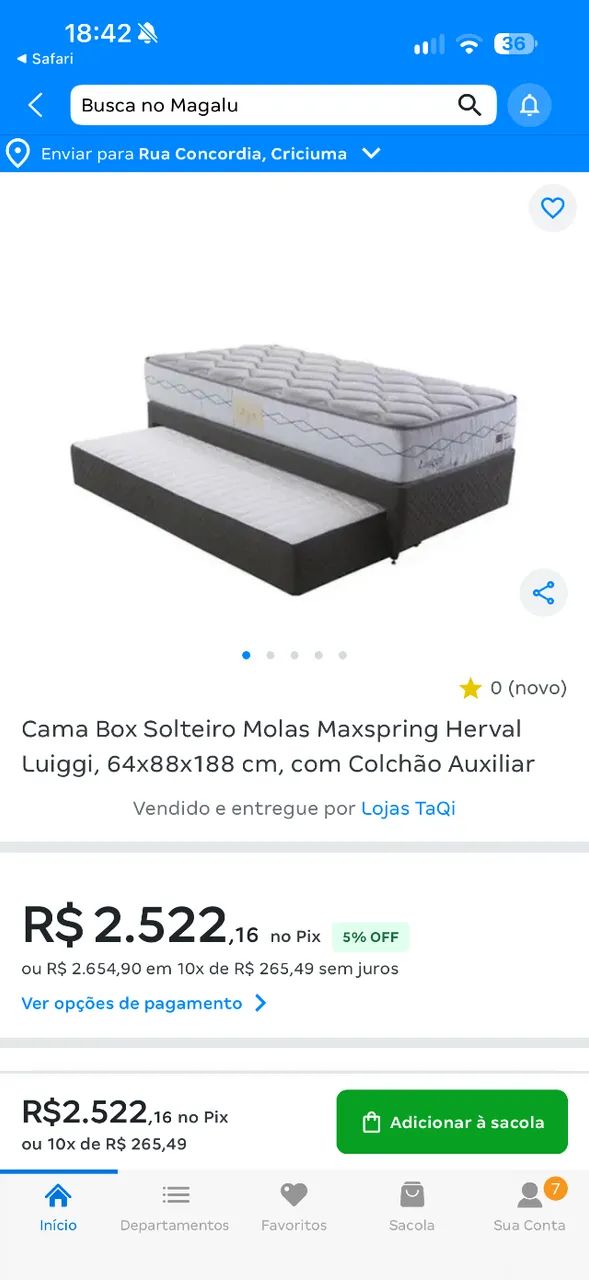Cama box solteiro com auxiliar - Foto 3