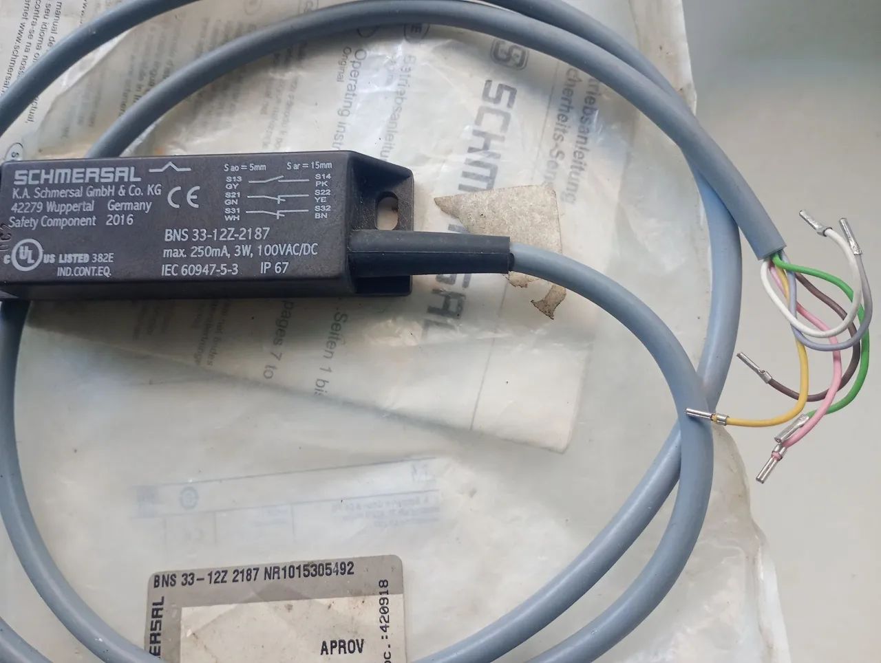 Sensor De Segurança Magnético Schmersal Bns 33-12z-2187 - Foto 2