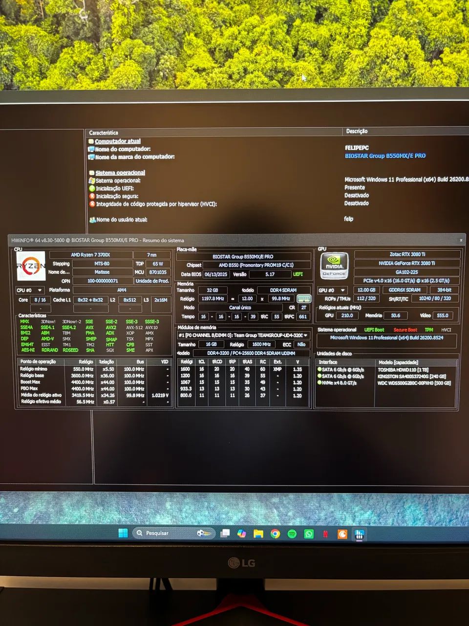 PC Gamer RTX 3080Ti Ryzen 7 3700X 32gb ram - Foto 3