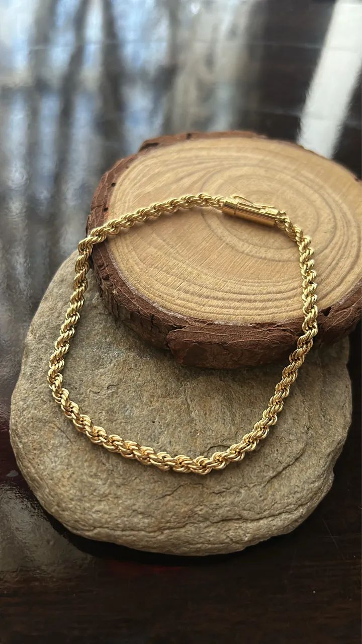 Pulseira de ouro 18k 750 com 6.7 gramas - Foto 4