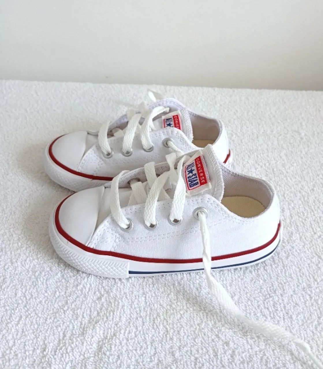 Tênis Infantil Converse All Star Branco Original Tam 21 - Foto 2