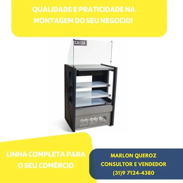 Balcão Caixa 80CM Polar Novo