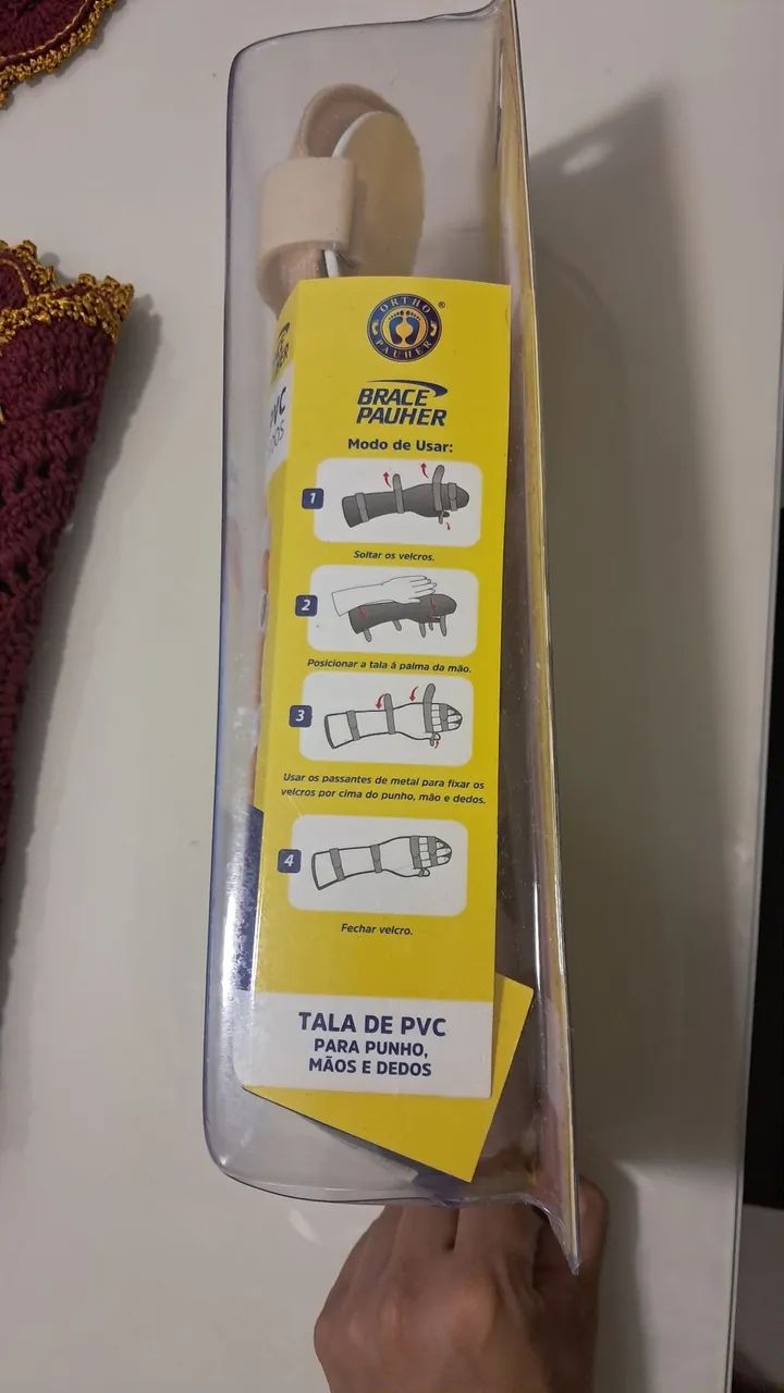 Tala de PVC para punhos, mãos e dedos.  - Foto 3