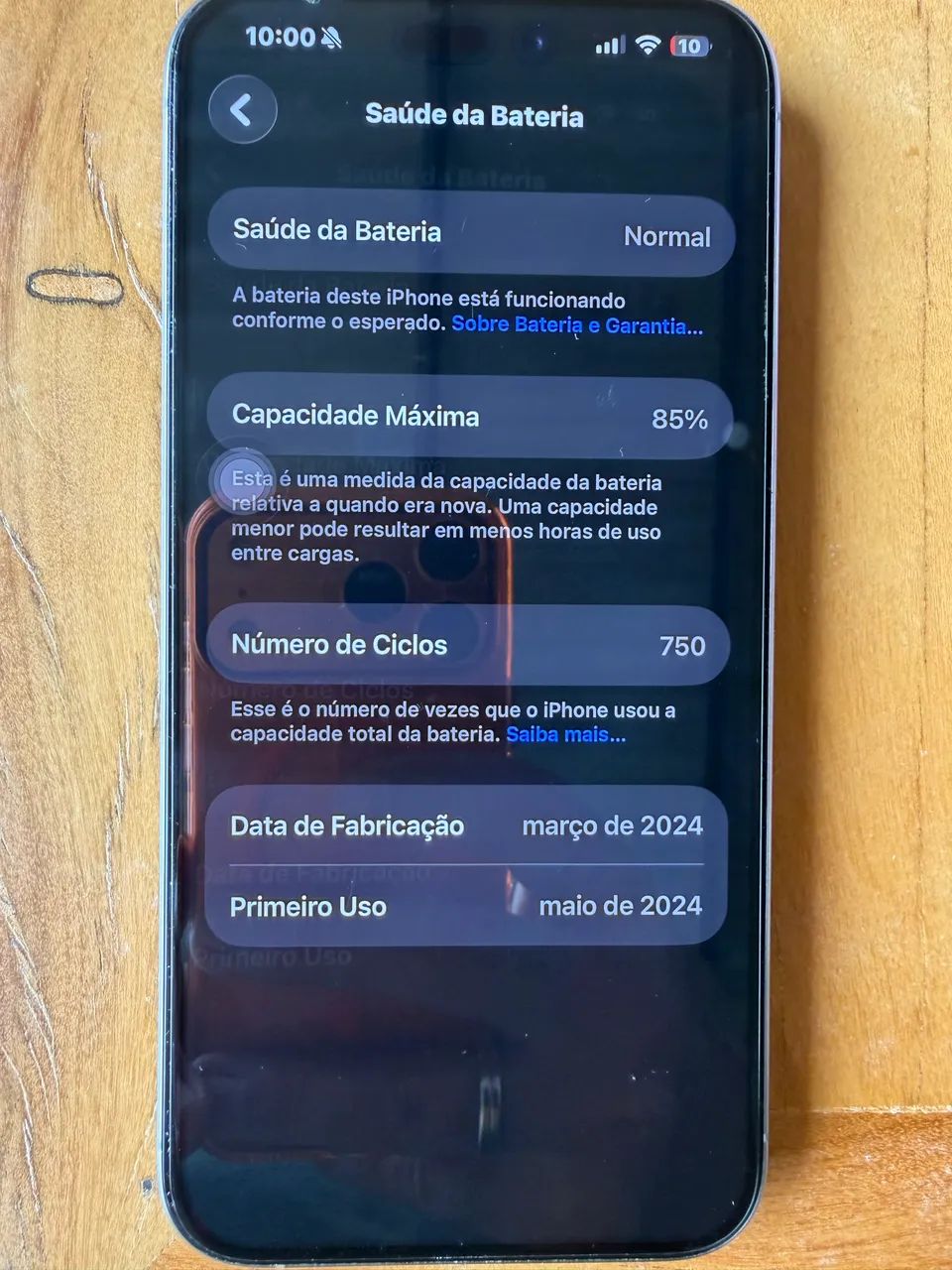 iPhone 15 pro max, 256g, cor: natural