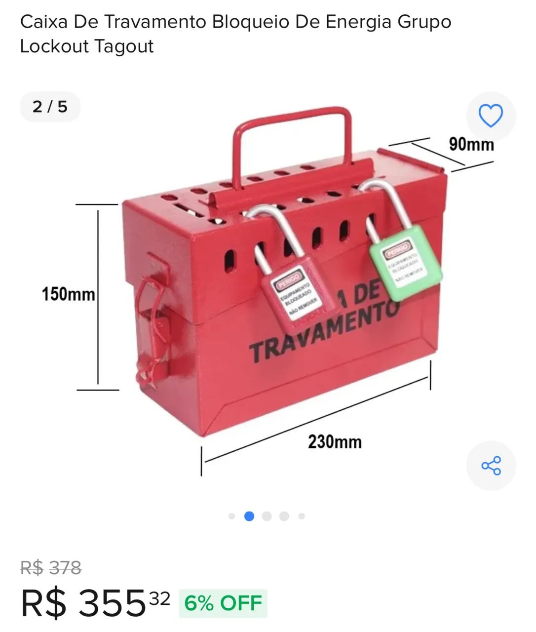 Caixa De Travamento Bloqueio De Energia Grupo Lockout Tagout