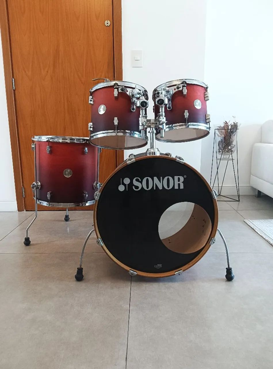 ## Shell pack de bateria Sonor Force 2005 Full Birch,12,13,16,22, raríssima, top !!! - Foto 2