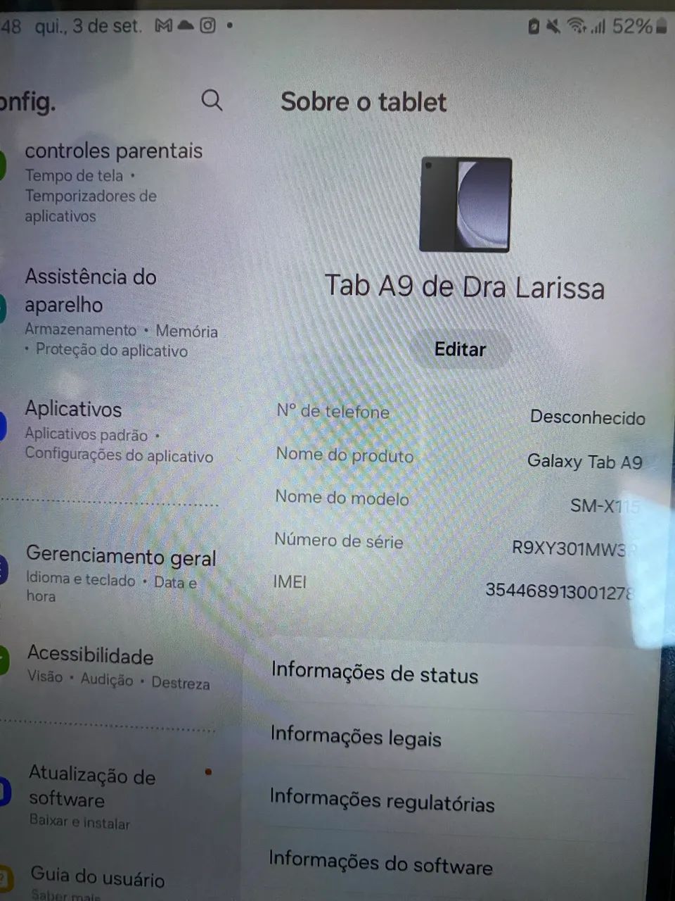 Vendo tablet tab A9 da Samsung  - Foto 3