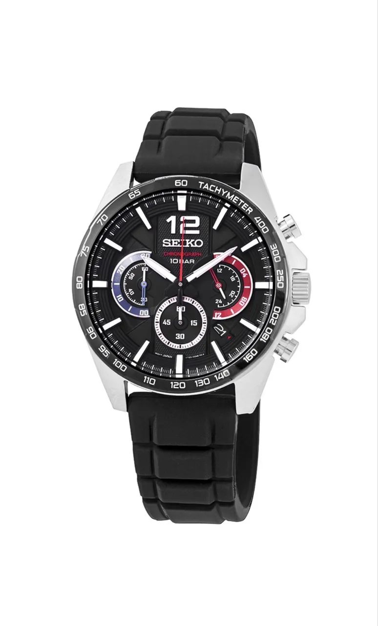 SEIKO Essentials Chronograph Quartz Black Dial - Foto 5