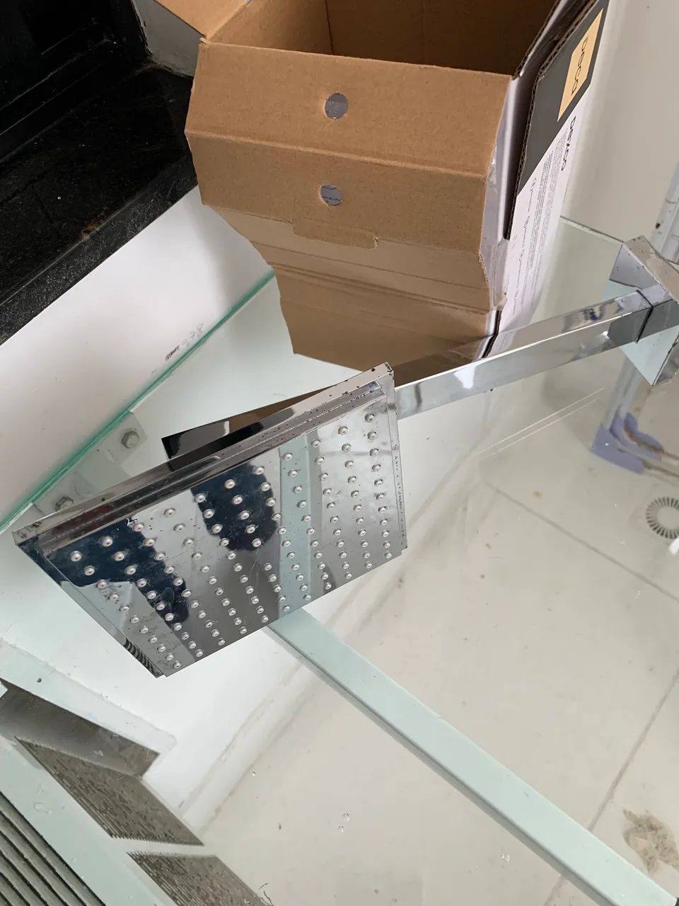 Duxa de Inox Grohe quadrada (6 polegadas)