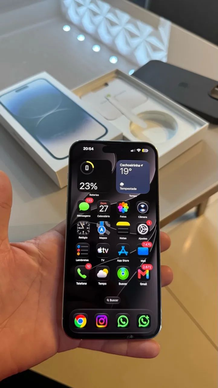 iPhone 14 Pro Max silver 256GB IMPECÁVEL - Celulares e Smartphones