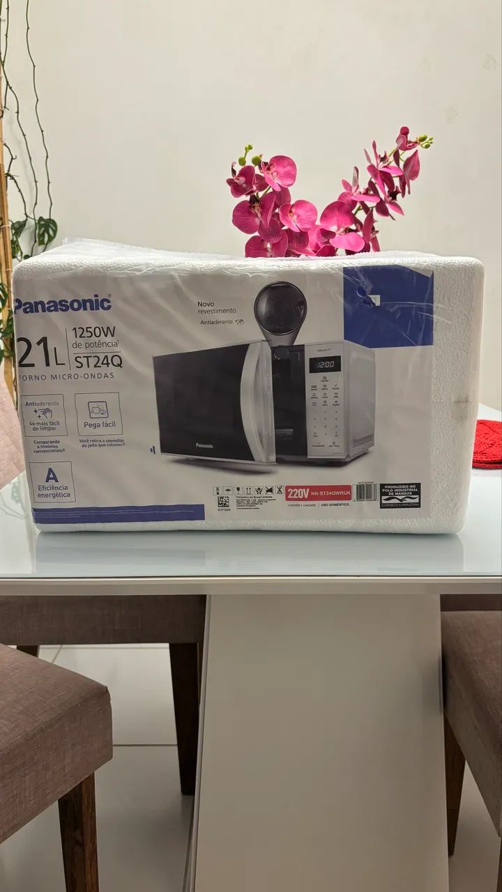 Vendo Micro-ondas Panasonic 21 L branco - Foto 3