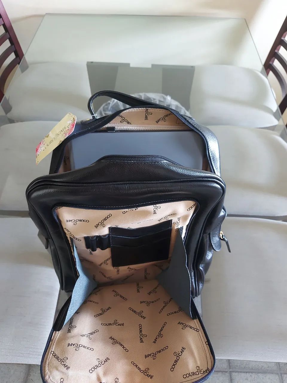 Bolsa para Notebook em Couro Preta - Nova - Elegante e Profissional - Foto 2