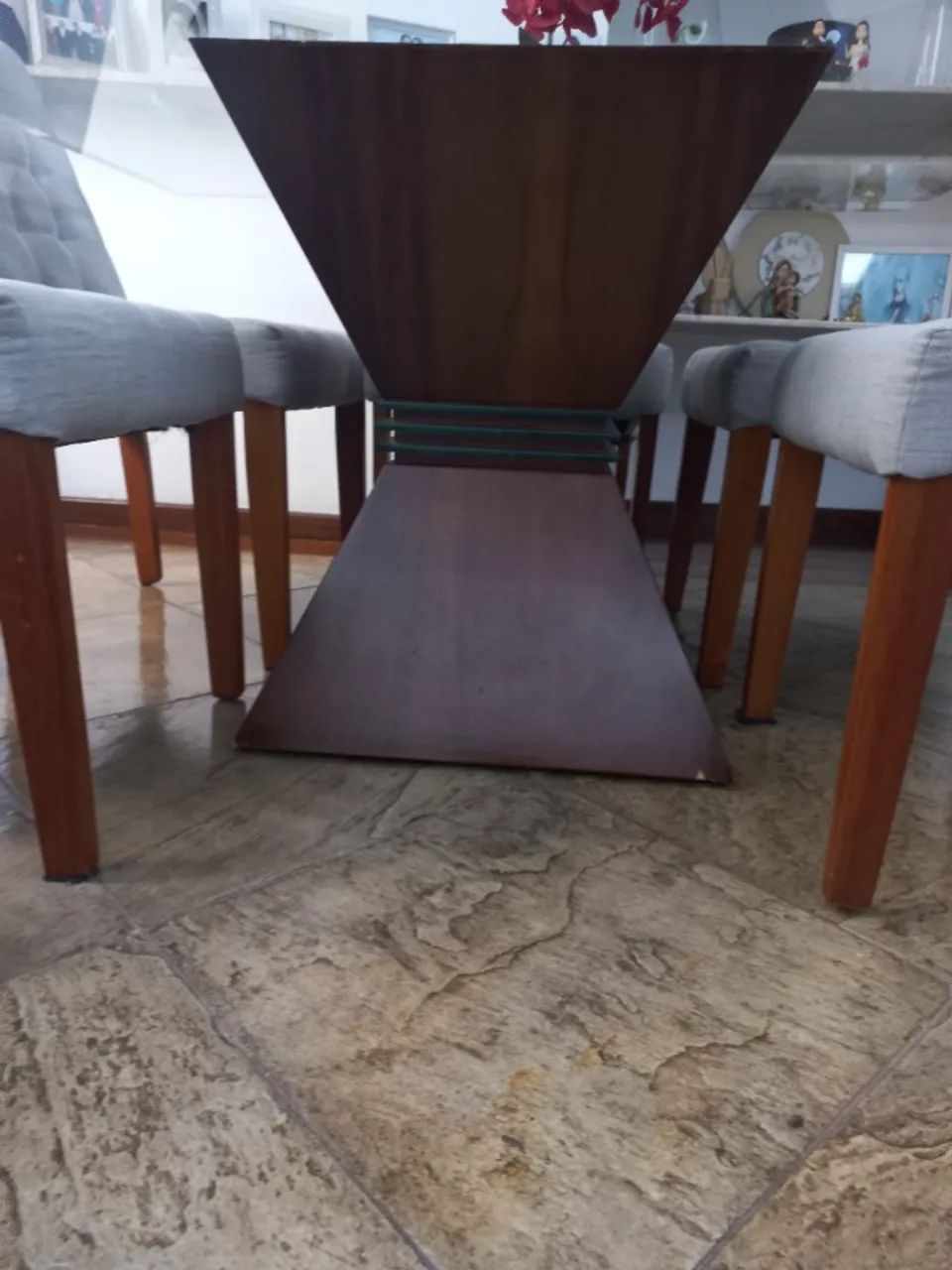 Mesa de jantar de vidro quadrada - Foto 3