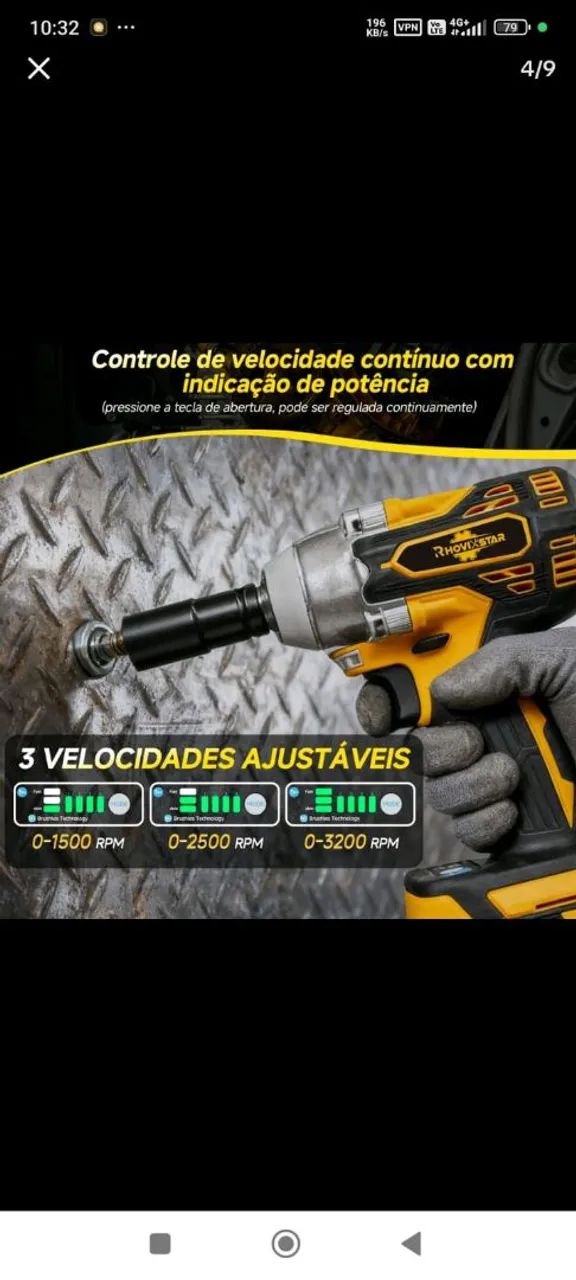 Chave de impacto Elétrica Rhovix Star - Foto 4