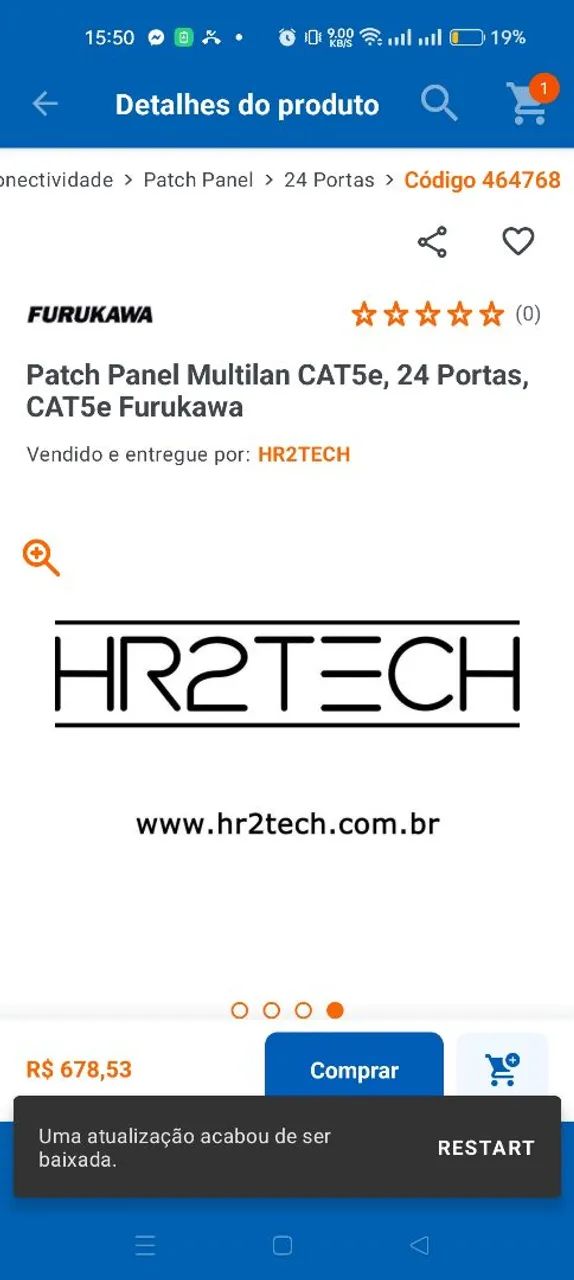 Pach painel cat5 Furukawa multi lan - Foto 3