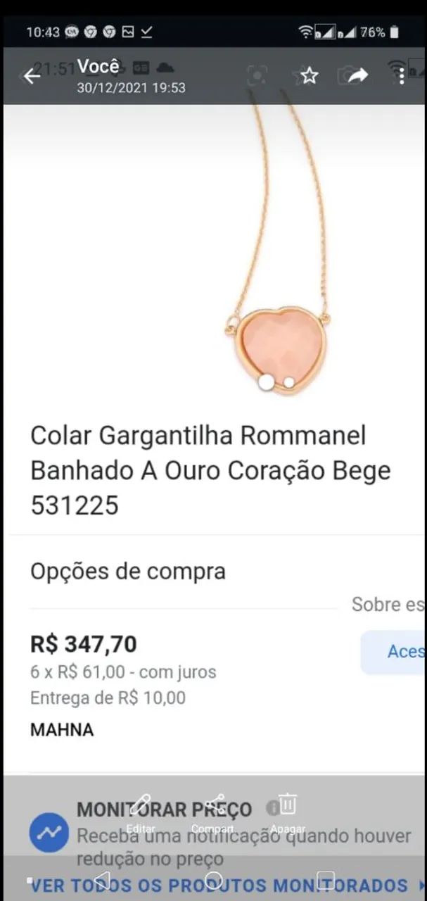 Colar Rommanel - Foto 2