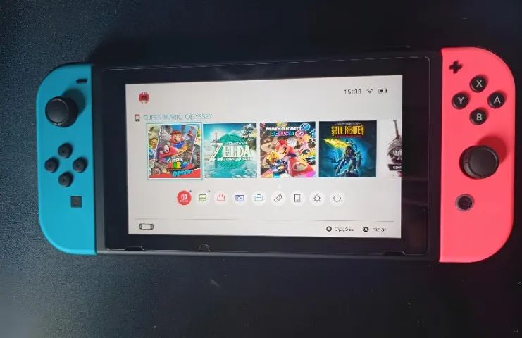 Nintendo Switch V2 Usado Completo Edição Mario Kart 8 Deluxe + Dock + Joy-Con Original - Foto 2