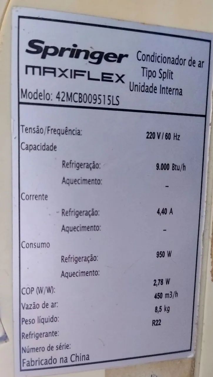 Ar-condicionado Springer MaxiFlex 9Btu - Foto 5