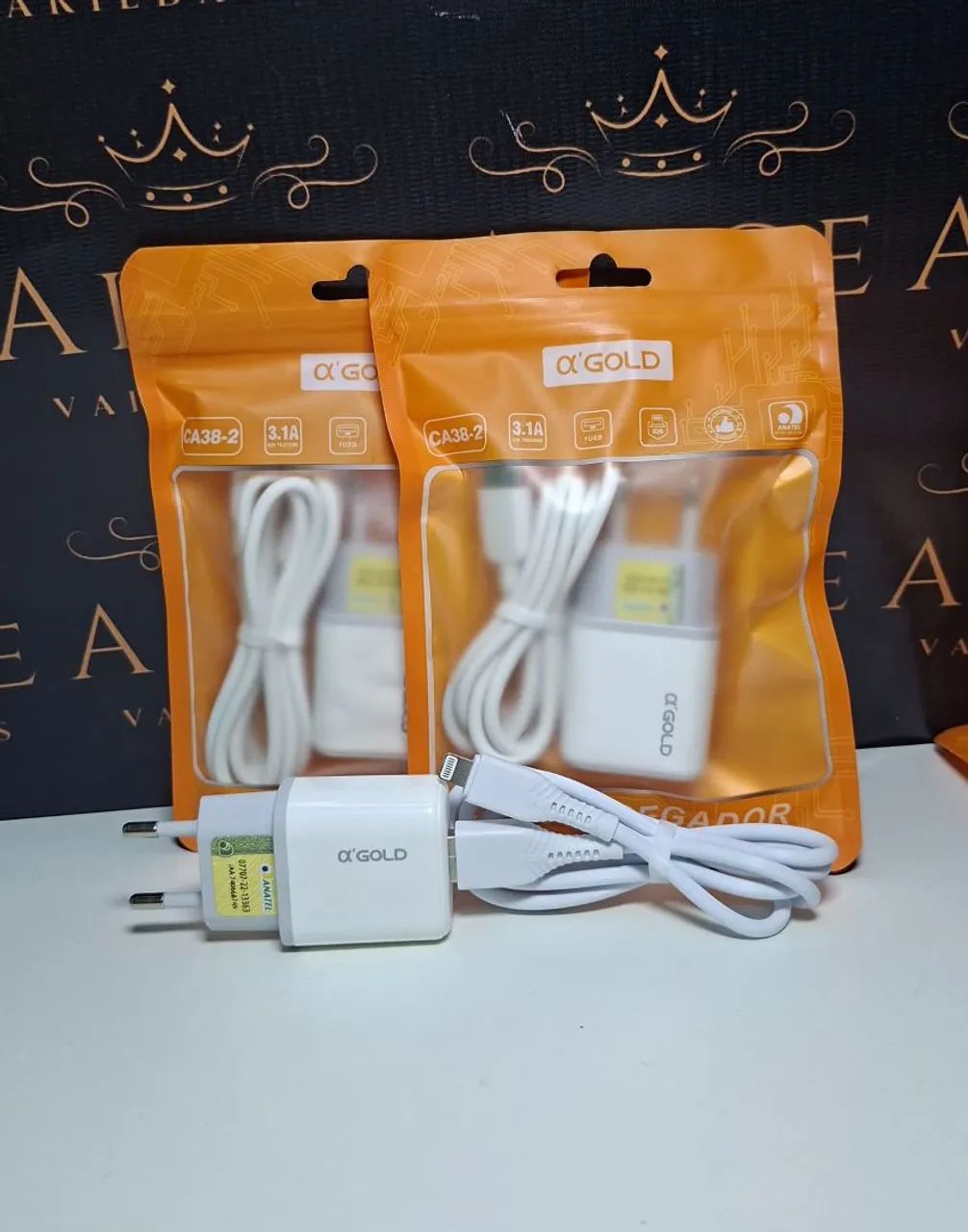 Carregador de iPhone  USB completo 