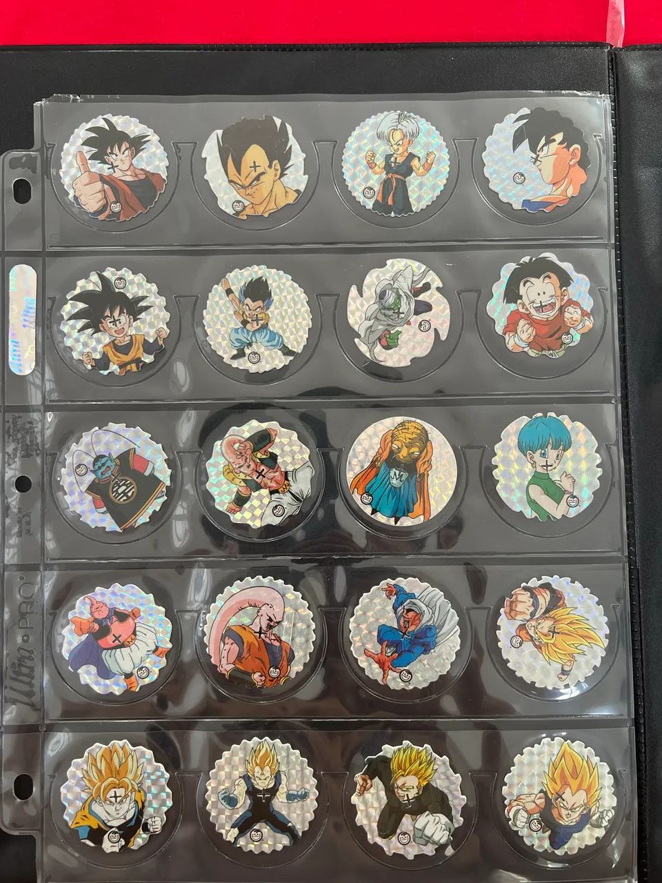 Coleção Dragon Ball Z Spiners Elma Chips 60 tazos 