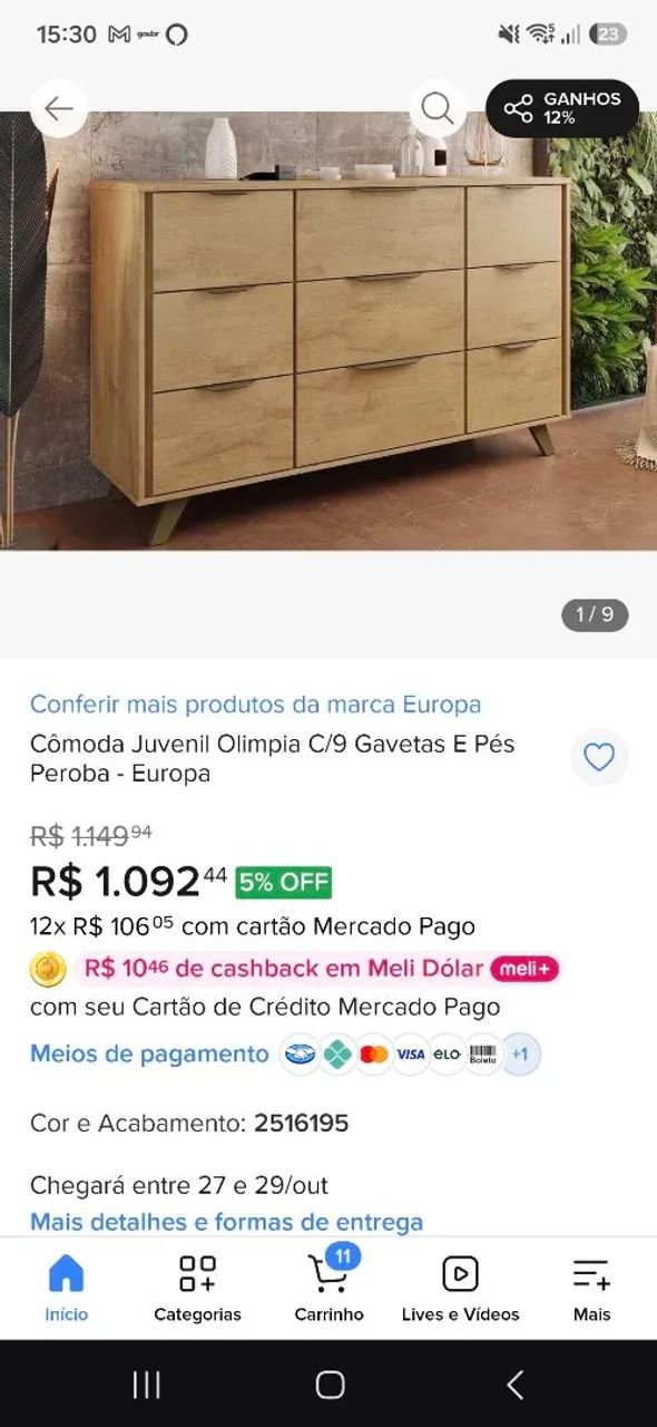 Cômoda gaveteiro excelente estado