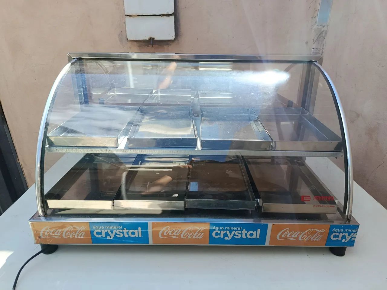 Vitrine Estufa Aquecida em Inox com 8 Bandejas