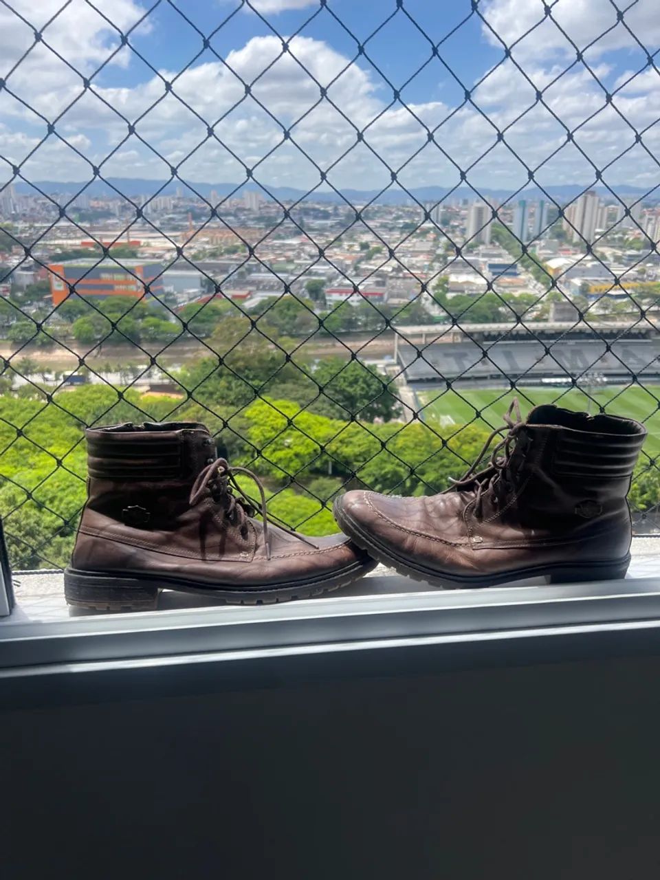 Bota marrom da Harley Davidson !!