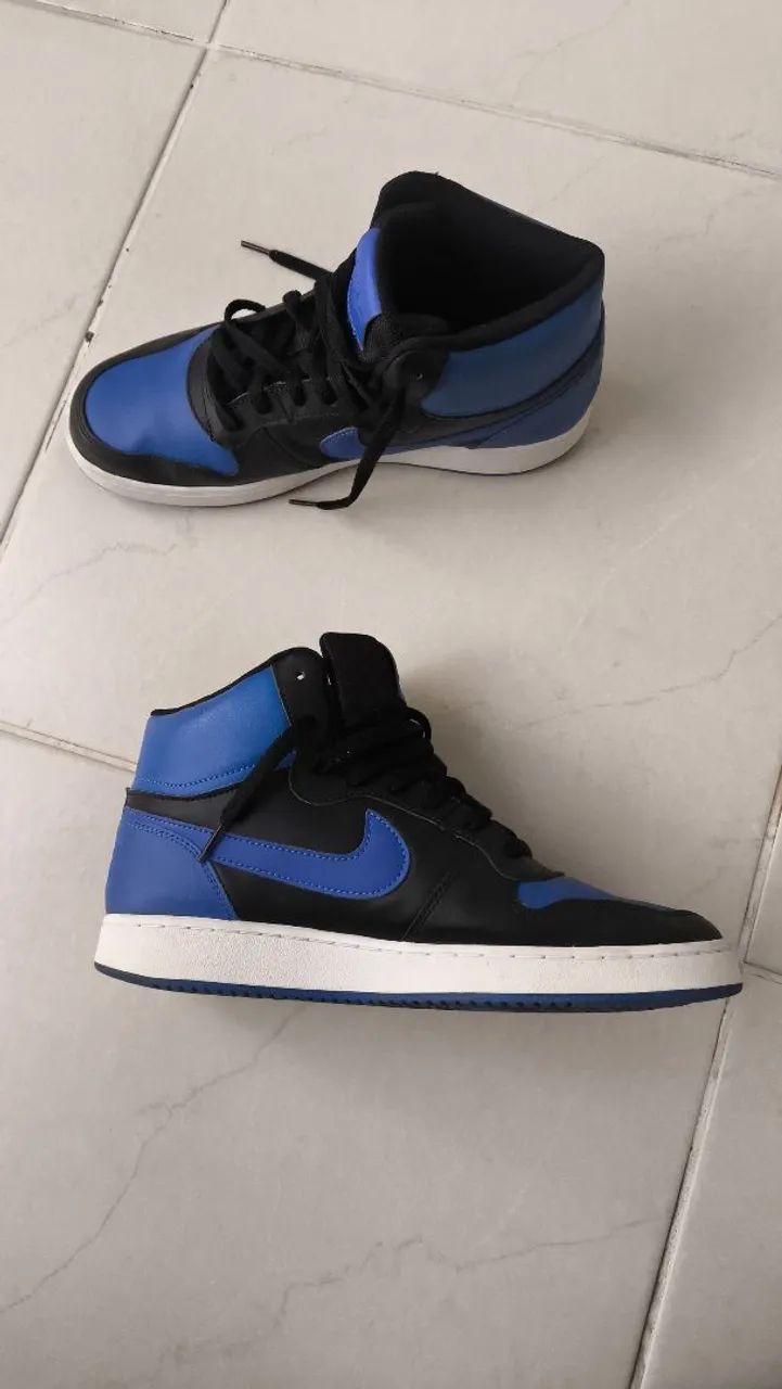 Tênis Nike Ebernon MID Black Game Royal  - Foto 4