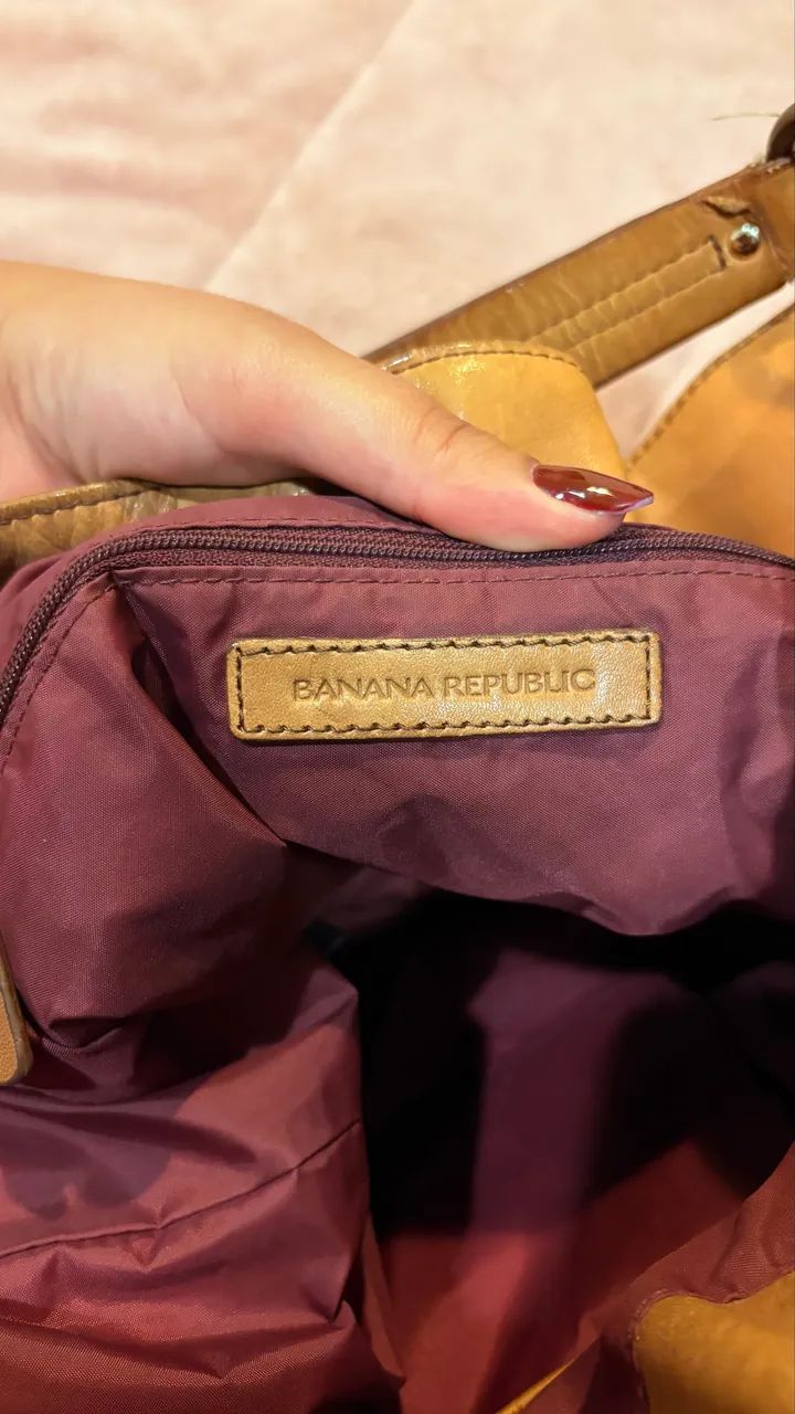 bolsa de couro banana republic - Foto 5