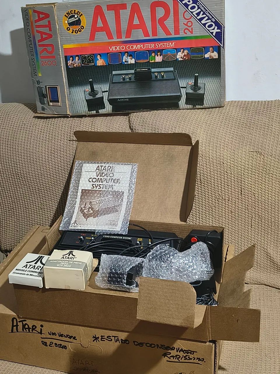 ATARI SERIAL CKNPLETO VAIXA BERÇO E CONSOLE - Foto 3