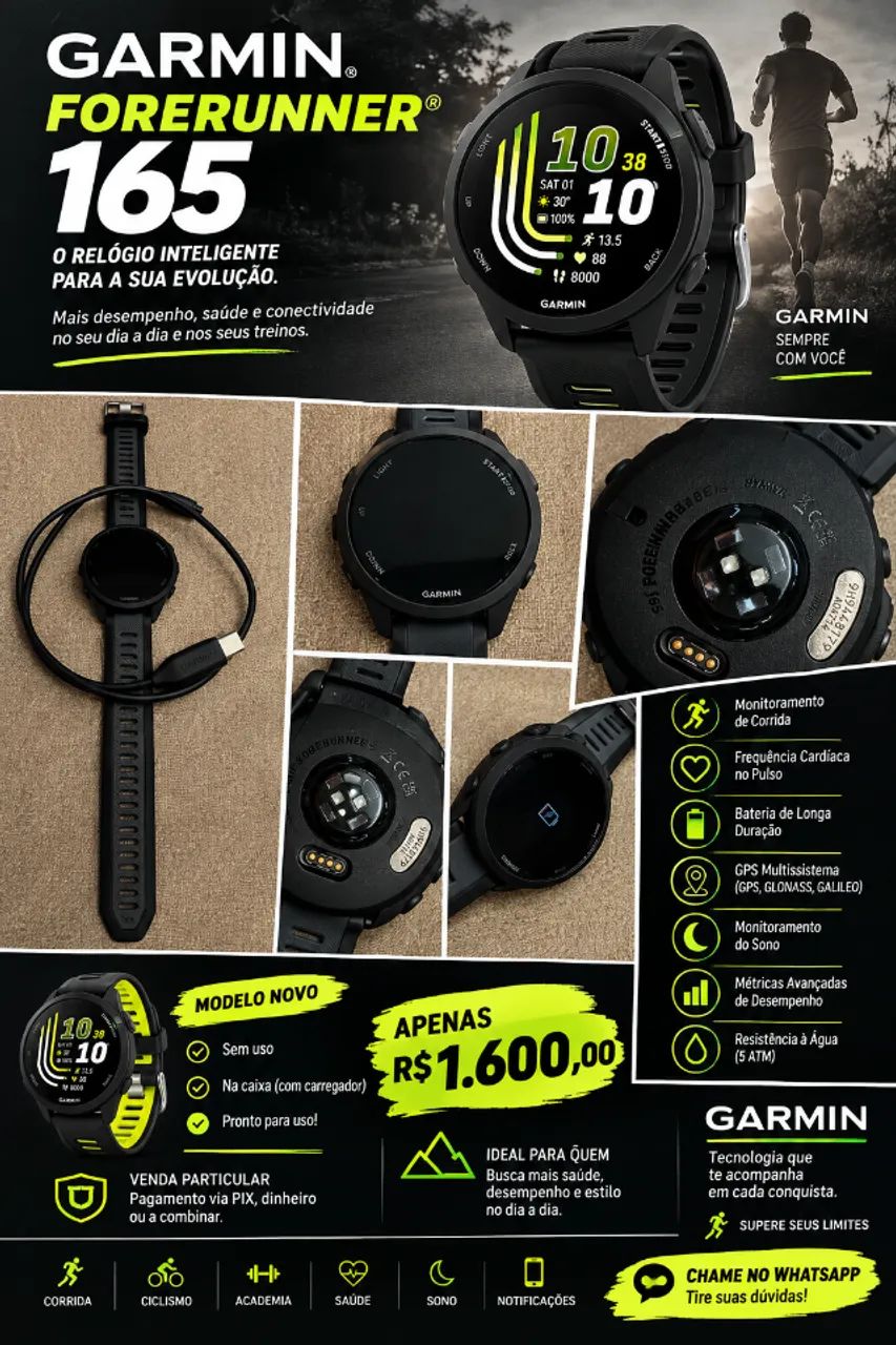 Relógio Garmin 165