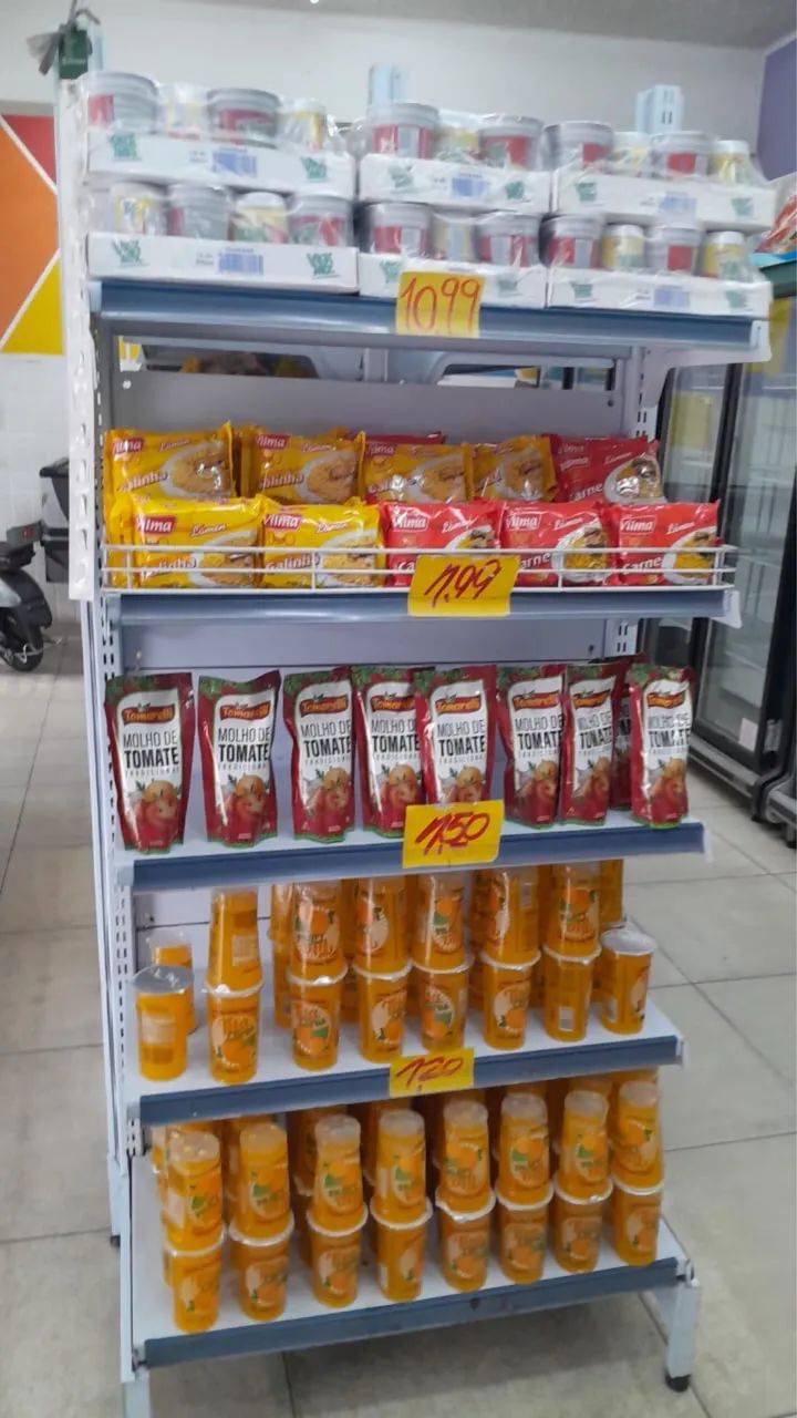 Loja completa de Gôndolas para Mercado / Mercearia - Excelente Estado - Parede e Centro - Foto 4