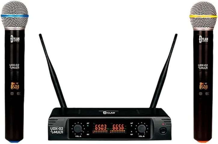 Transmissor sem fio UHF com dois bastões DYLAN UDX-02 MULTI - Foto 2