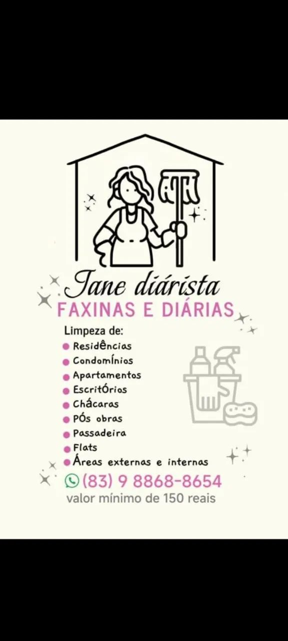 Jane Diárista e faxineira (PÓS OBRA)Passade