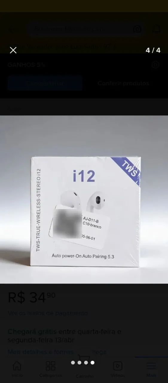 Fones De Ouvido Genéricos TWS - 1 Par  - Foto 2