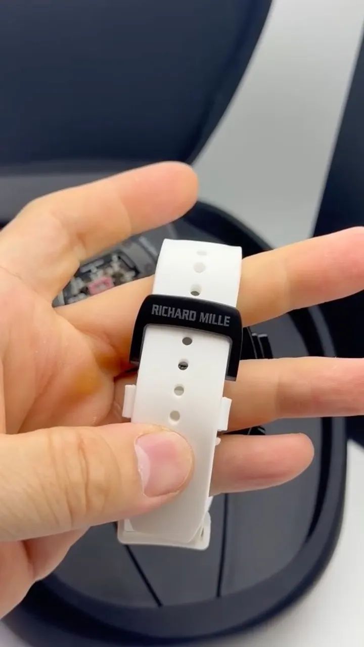 Richard Mille automático preto e branco  - Foto 5