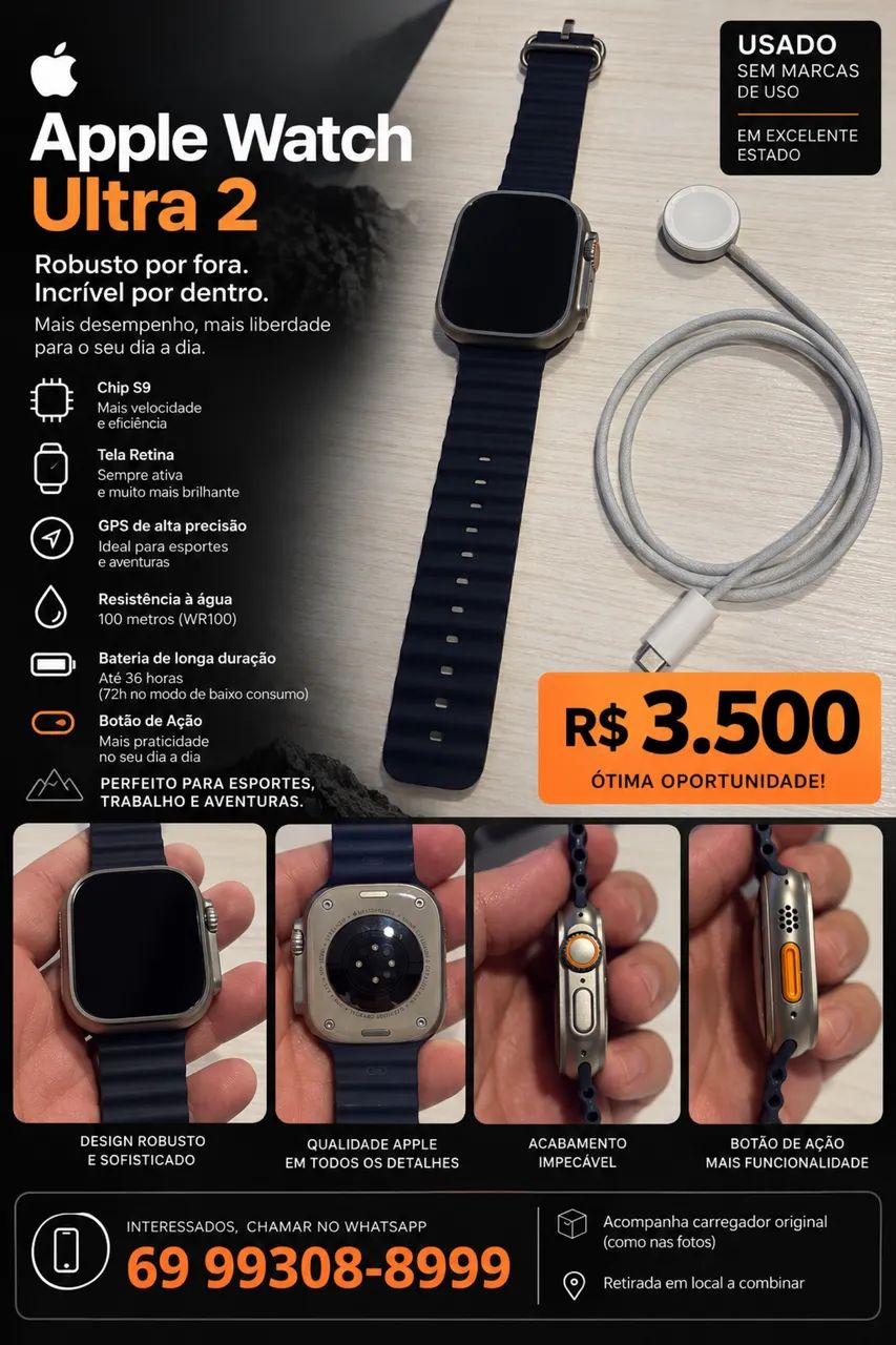 APPLE WATCH ULTRA 2 - IMPECÁVEL