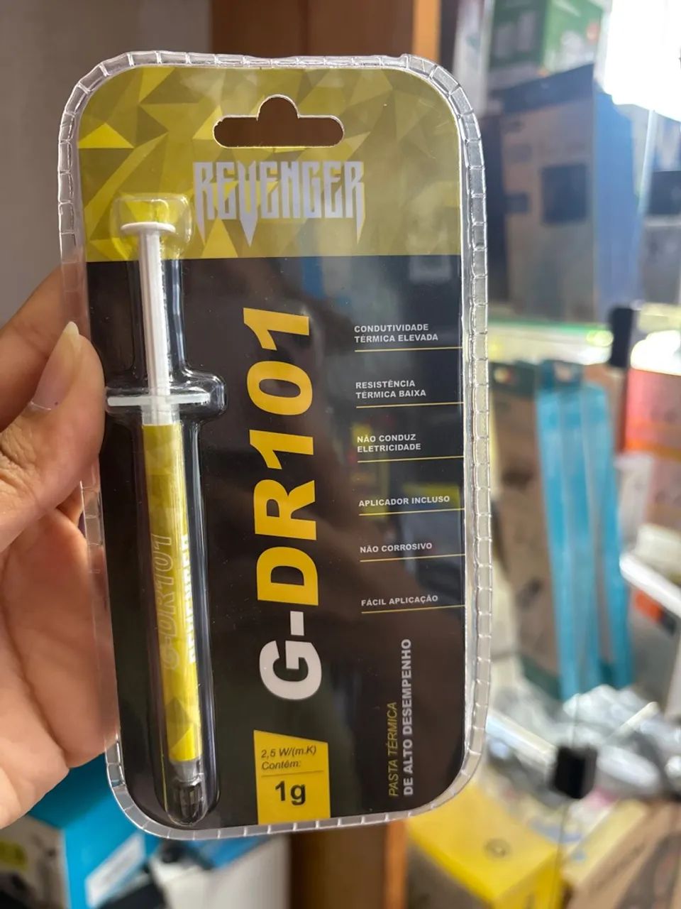 Pasta térmica Cinza - Revenger - 2,5W. (M.k) 1g - Foto 3