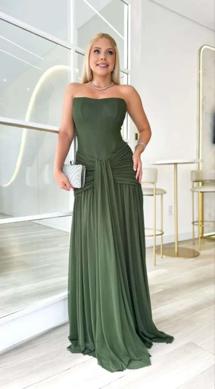 Vestido verde oliva 