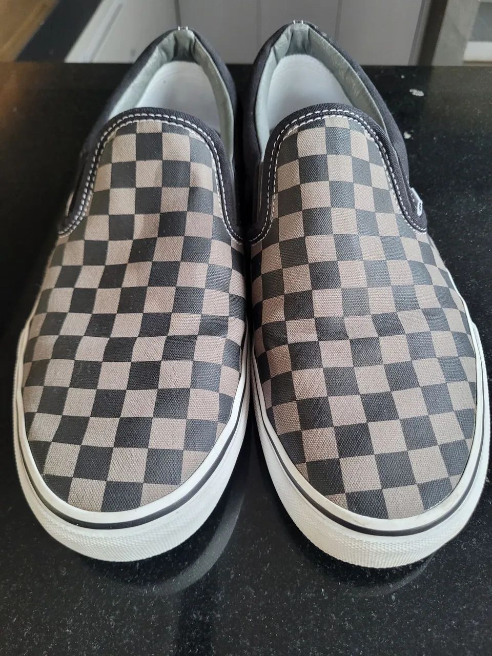Vans slip-on checkerboard black grey - Foto 5