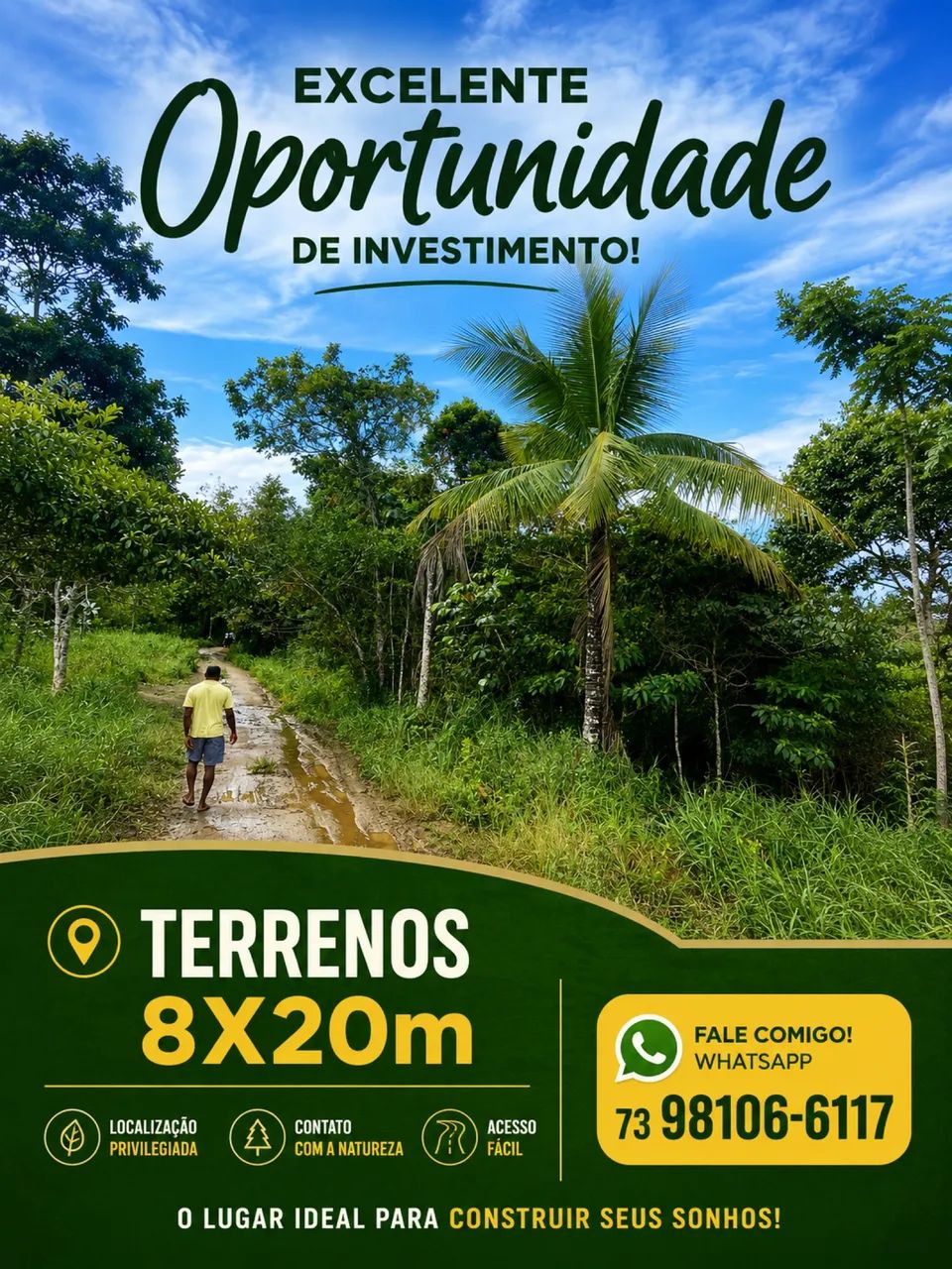 Terrenos 8x20 Itacaré (Próximo das praias)