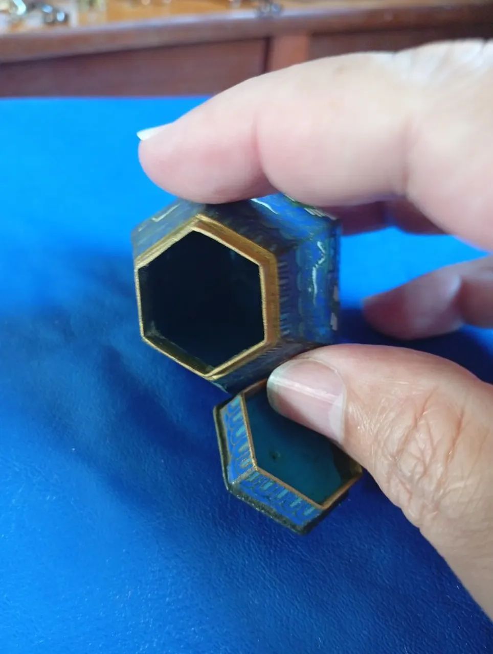 Vendo vaso de Bronze pintado a mão, Indiano  - Foto 3